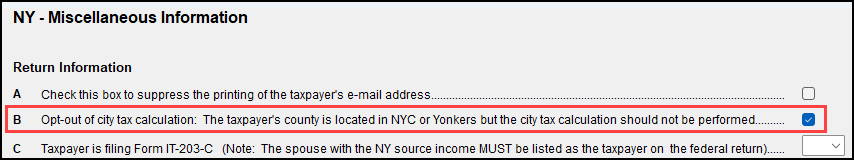 Image of option B on NY screen MISC